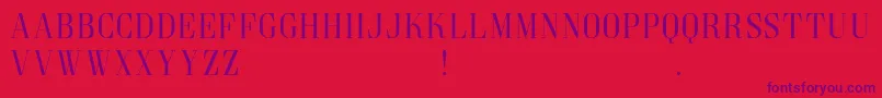 GoldoniDemo Font – Purple Fonts on Red Background