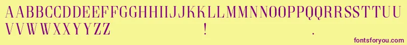 GoldoniDemo Font – Purple Fonts on Yellow Background