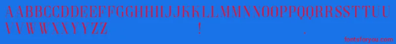 GoldoniDemo Font – Red Fonts on Blue Background