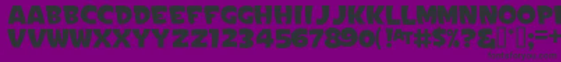 SignPaintersGothicJl-Schriftart – Schwarze Schriften auf violettem Hintergrund