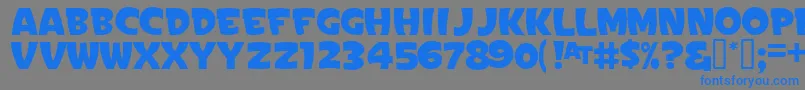 SignPaintersGothicJl Font – Blue Fonts on Gray Background