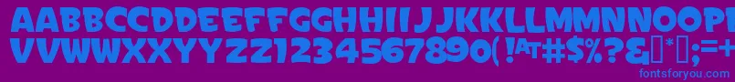 フォントSignPaintersGothicJl – 紫色の背景に青い文字