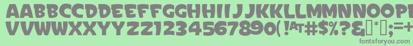 SignPaintersGothicJl Font – Gray Fonts on Green Background