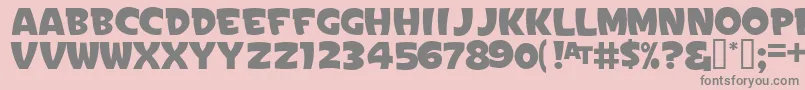 SignPaintersGothicJl Font – Gray Fonts on Pink Background