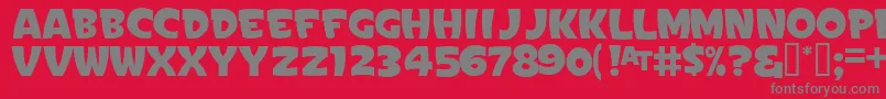 SignPaintersGothicJl Font – Gray Fonts on Red Background