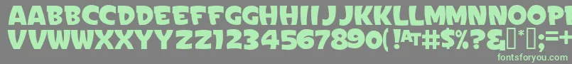 SignPaintersGothicJl-fontti – vihreät fontit harmaalla taustalla