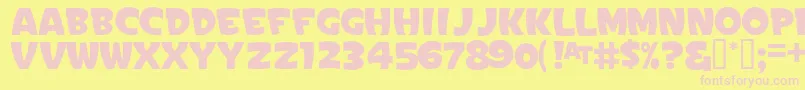 SignPaintersGothicJl Font – Pink Fonts on Yellow Background