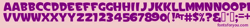 SignPaintersGothicJl Font – Purple Fonts on Pink Background