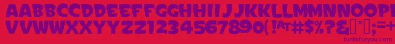 SignPaintersGothicJl Font – Purple Fonts on Red Background