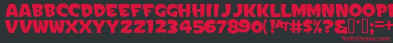 Шрифт SignPaintersGothicJl – красные шрифты на чёрном фоне