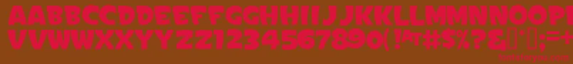 SignPaintersGothicJl Font – Red Fonts on Brown Background
