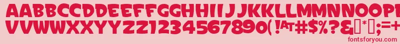 SignPaintersGothicJl Font – Red Fonts on Pink Background