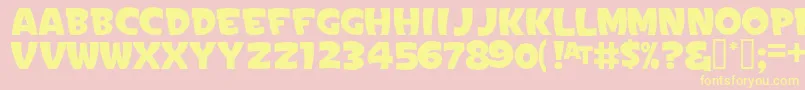 SignPaintersGothicJl Font – Yellow Fonts on Pink Background