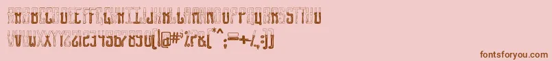 GentlemanClown1 Font – Brown Fonts on Pink Background