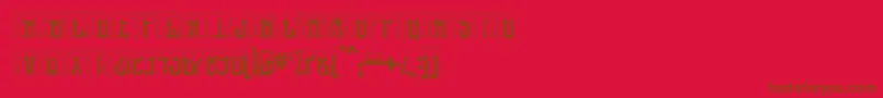 フォントGentlemanClown1 – 赤い背景に茶色の文字