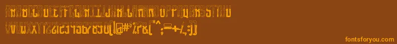 fuente GentlemanClown1 – Fuentes Naranjas Sobre Fondo Marrón