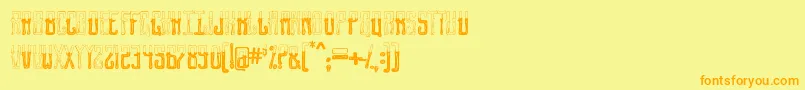 Шрифт GentlemanClown1 – оранжевые шрифты на жёлтом фоне