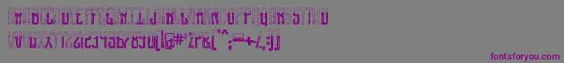 GentlemanClown1 Font – Purple Fonts on Gray Background