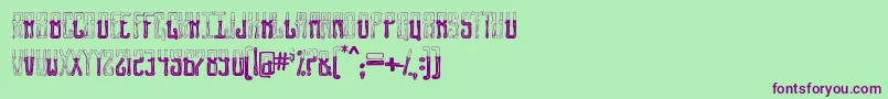 GentlemanClown1 Font – Purple Fonts on Green Background