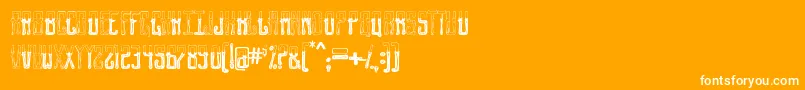 Fonte GentlemanClown1 – fontes brancas em um fundo laranja