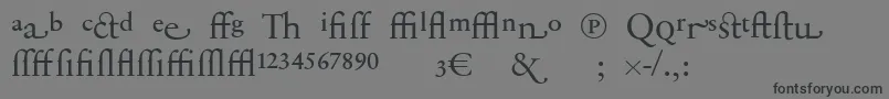 SabonnextLtDisplayAlternate-fontti – mustat fontit harmaalla taustalla
