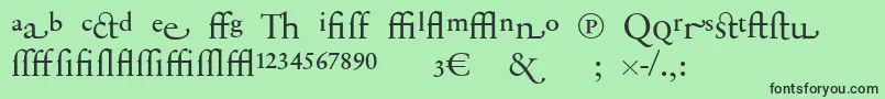 SabonnextLtDisplayAlternate Font – Black Fonts on Green Background