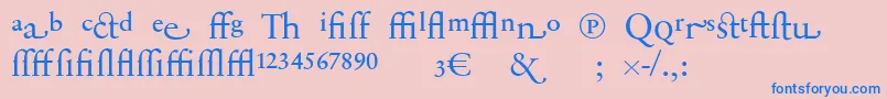 SabonnextLtDisplayAlternate Font – Blue Fonts on Pink Background