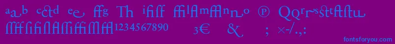 SabonnextLtDisplayAlternate Font – Blue Fonts on Purple Background