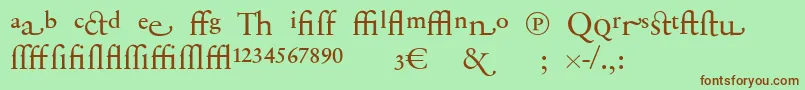 More about SabonnextLtDisplayAlternate Font SabonnextLtDisplayAlternate Font – Brown Fonts on Green Background