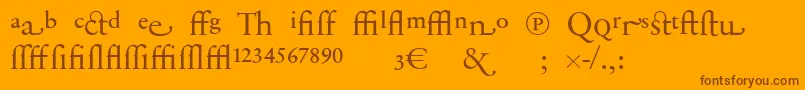 SabonnextLtDisplayAlternate Font – Brown Fonts on Orange Background