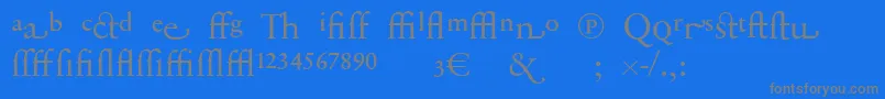 Czcionka SabonnextLtDisplayAlternate – szare czcionki na niebieskim tle