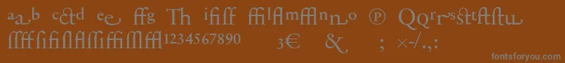SabonnextLtDisplayAlternate Font – Gray Fonts on Brown Background