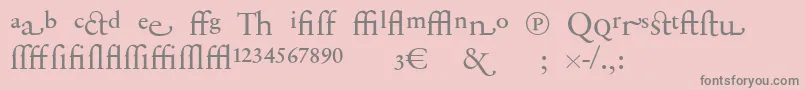 Weitere Informationen zur SabonnextLtDisplayAlternate-Schriftart SabonnextLtDisplayAlternate-Schriftart – Graue Schriften auf rosa Hintergrund