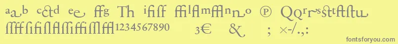 SabonnextLtDisplayAlternate Font – Gray Fonts on Yellow Background