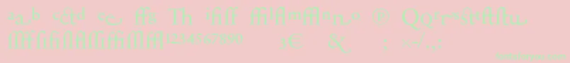 SabonnextLtDisplayAlternate Font – Green Fonts on Pink Background