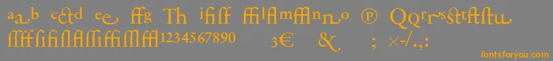 SabonnextLtDisplayAlternate Font – Orange Fonts on Gray Background