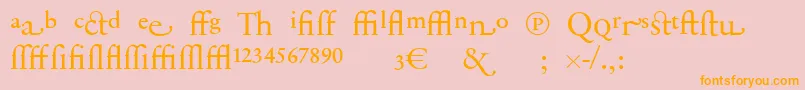 fuente SabonnextLtDisplayAlternate – Fuentes Naranjas Sobre Fondo Rosa