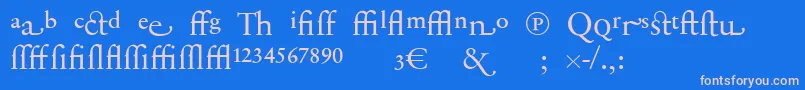 SabonnextLtDisplayAlternate Font – Pink Fonts on Blue Background