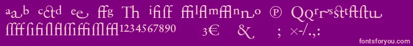 SabonnextLtDisplayAlternate Font – Pink Fonts on Purple Background