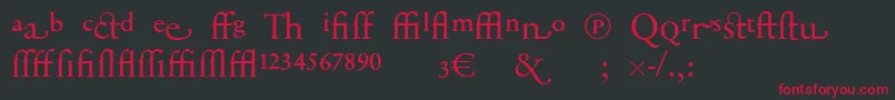 SabonnextLtDisplayAlternate Font – Red Fonts on Black Background