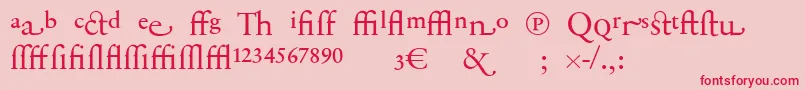 SabonnextLtDisplayAlternate Font – Red Fonts on Pink Background