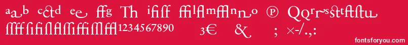 Lisätietoja SabonnextLtDisplayAlternate-fontista SabonnextLtDisplayAlternate-fontti – valkoiset fontit punaisella taustalla