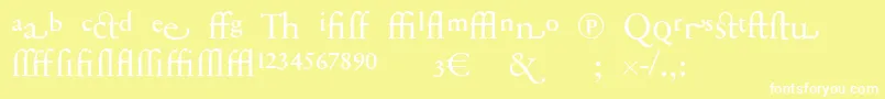 SabonnextLtDisplayAlternate Font – White Fonts on Yellow Background