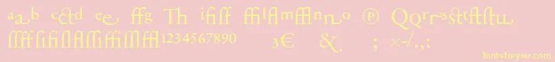 SabonnextLtDisplayAlternate Font – Yellow Fonts on Pink Background