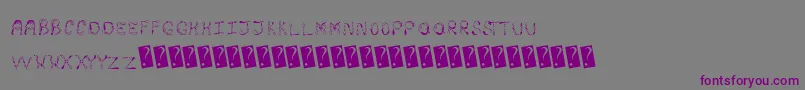 フォントLubesplash – 紫色のフォント、灰色の背景