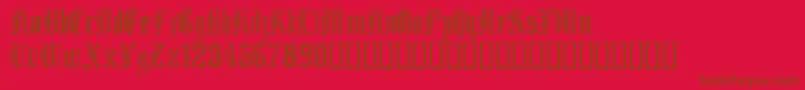GrafikText Font – Brown Fonts on Red Background