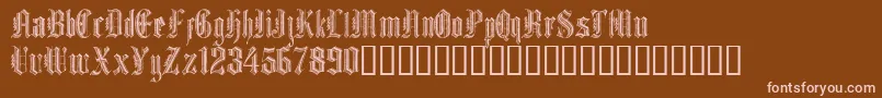 GrafikText Font – Pink Fonts on Brown Background
