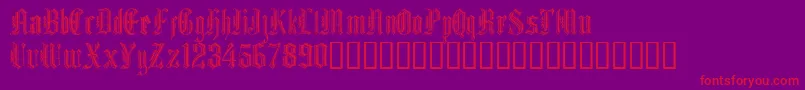 GrafikText Font – Red Fonts on Purple Background