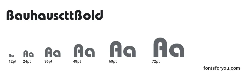 BauhauscttBold Font Sizes