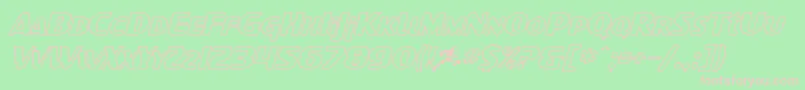 SfIntellivisedOutlineItalic Font – Pink Fonts on Green Background